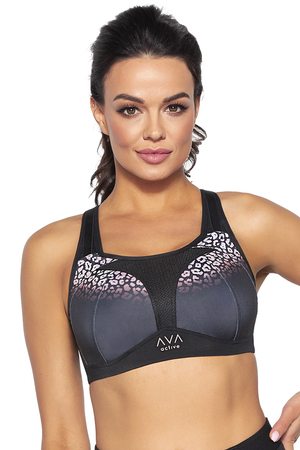 Ava Dame Sport-BH Soft Cups Bügel Fitness Aerobic Jogging Alltag Carri , Schwarz