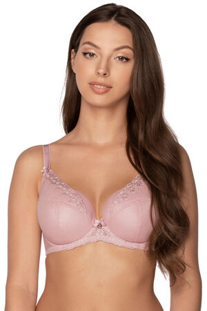 Gaia Dame Bügel BH Träger Netz Stickerei Schleife Schalen Dessous 1174 Cornelia, Pink