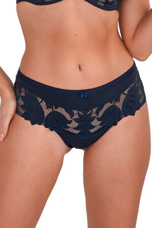 Gaia Dame Slip Brazilian Ausgeschnitten Spitze Trendig Komfortabel 1135B, Blau