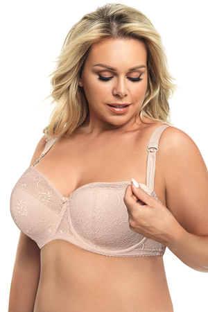 Gorsenia Still-BH Dame Umstandsmode Spitze Netz Bügel regulierbar MK14 Mey , Beige