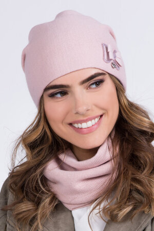 Kamea Dame Wintermütze Kopfbedeckung warm dick Schleife Wika , Pink