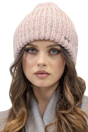 Vivisence Damen Winter Mütze Klassischen Beanie Strickmütze Stil Perfekte Passform Strickbündchen Umgeschlagener Saum Warmem Rippengarn Ideal Für Kalte Wintertage Winter Herbst Modell 7088, Rosa