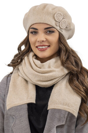 Vivisence Damen Winter Schal Aus Modischer Gemütlich Wärmendem Garn Mit Dekorativer Bindung Für Kalte Wintertage Frauen Elegante Und Sportliche Outfits Winter Herbst Modell 7101, Beige