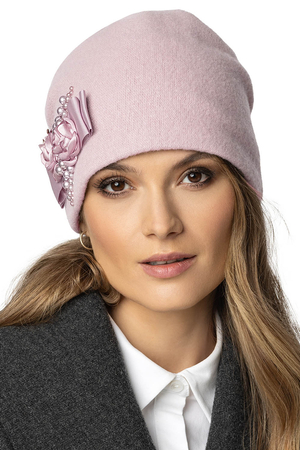 Vivisence Damen Wintermütze aus Wolle Warm und Gemütlich Elegante Herbst Beanie Mütze mit Gummiband für Perfekten Sitz Ideal Für Kalte Wintertage Modell 7080, Puder Rosa