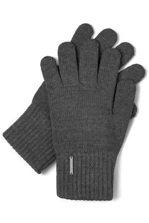 Vivisence Stilvolle Winter Damen Handschuhe Mit Breitem Strickbündchen Hergestellt Aus Warmem Garn Mit Wollzusatz Perfekt Für Kalte Wintertage, Dunkelgrau