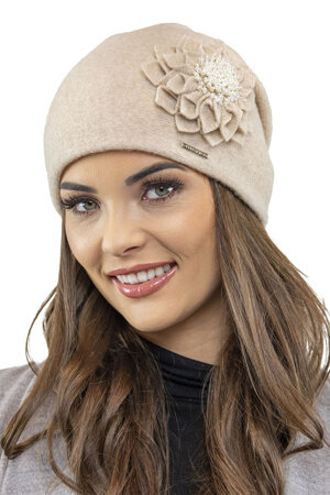 Vivisence Wintermütze für Damen Herbst Warme Beanie Mütze für Frauen Elegante Ideal Perfekter Passform für Kalte Tage Modell 7052, Beige