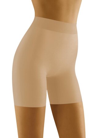 Wolbar Miederpants Damen Bermuda Slips Panties Formwäsche Hohe Taille Slips Hoher Taillenslip Bauchkontrolle Seamless Nahtlose Lasergeschnittene Kanten Unsichtbare Unterhosen WB410, Beige