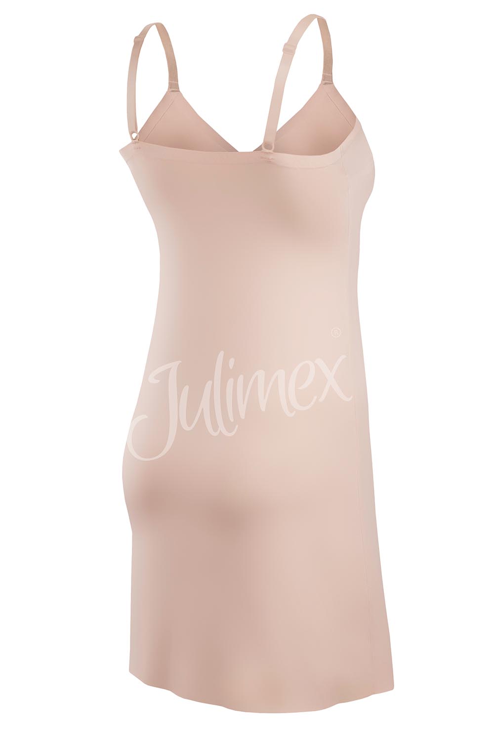 Julimex Damen Unterrock Musterlos Lingerie Soft & Smooth slip, Beige Beige  | | DUmalDU