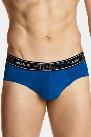 Atlantic Herren Slip Bund Klassisch Gummiband Unterwäsche MP-1569 Magic Pocket, Blau