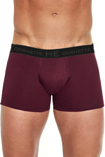 Cornette Herren Boxershorts Unterhose Klassisch Gemustert Bunt Baumwolle Alltag High Emotion 503 , Weinrot