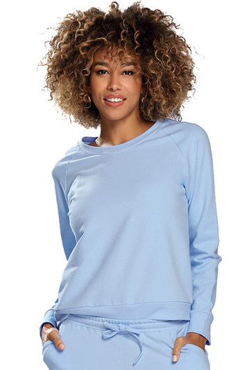 Dkaren Dame Sweatshirt Bequem Schnitt Bekleidung Musterlos Wenezja, Blau