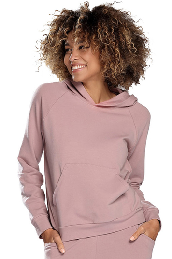 Dkaren Dame Sweatshirt Kapuze Bequem Schnitt Bekleidung Musterlos Seattle , Pink