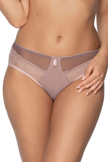 Gaia Dame Slip Unterhose Netz Spitze Baumwolle Bund Unterwäsche 1172P Hortensja, Pink