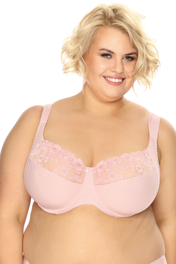 Gaia Dame Soft-BH Träger Geblümt Schliefe Dessous Schalen Unterwäsche 814M Arianna Maxi, Pink