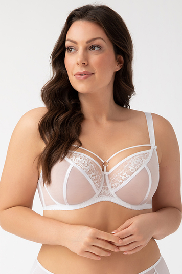 Gorsenia Damen Soft BH Softschale Bügel große Größen K496 Paradise , Weiß