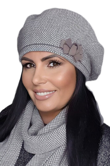 Kamea Dame Baskenmütze Winter Kopfbedeckung Warm Klassisch Wolle Helena, Braun