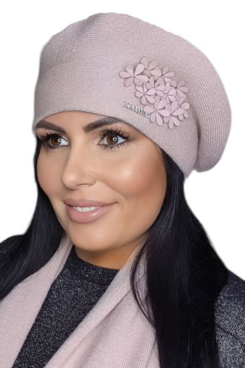 Kamea Dame Baskenmütze Winter Warm Klassisch Kopfbedeckung Feba, Pink