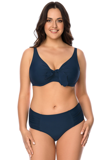 Vivisence Bikini BH Dame Bademode Bikinioberteil musterlos Setteil EU 3202 , Dunkelblau