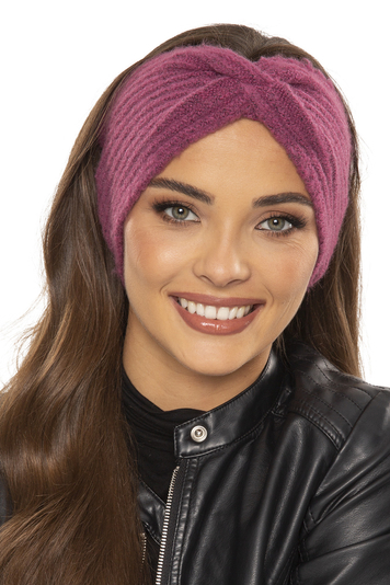 Vivisence Dame Stirnband Kopfbedeckung Herbst Winter gestreift 7038 , Pink