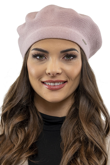 Vivisence Damen Baskenmütze Eleganter Wintermütze und Schal Set Warm Kopfbedeckung und Halsbedeckung an Winter und Herbst Warm Dick, Winterset für Frauen, Hergestellt in Der EU, Rosa