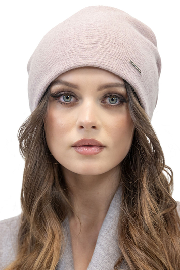 Vivisence Damen Beanie Mütze Winter aus Warmem Wollgarn Klassische Herbst Wintermütze Gemütlich mit Perfekter Passform Drei Falten am Rücken Innenfutter Extra Komfort Modell 7085, Puderrosa