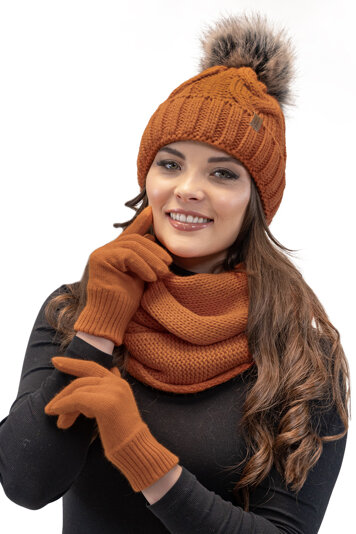 Vivisence Damen Handschuhe Winter  Warm Winterhandschuhe Accessoires 7014R, Orange