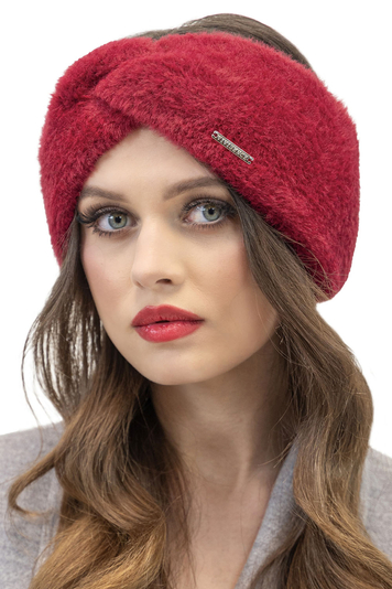 Vivisence Damen Stirnband Winter aus Weichem Flauschigem Garn Mit Perfekter Anpassung für Optimalen Tragekomfort Ideal für Kühle Herbsttage und Stilvolles Design Modell 7093, Weinrot