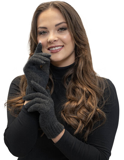 Vivisence Damen Winter Handschuhe Mit Gemütlich Stilvolle Breitem Klassische Strickbündchen Aus Weichem Und Warme Garn Ideal Für Kaltes Wetter Perfekte Eleganz Und Komfort Modell 7014, Dunkelgrau