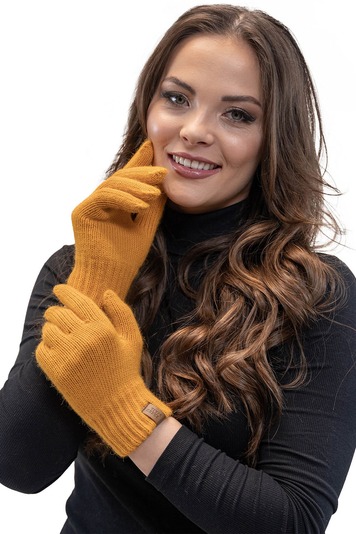 Vivisence Damen Winter Handschuhe Mit Gemütlich Stilvolle Breitem Klassische Strickbündchen Aus Weichem Und Warme Garn Ideal Für Kaltes Wetter Perfekte Eleganz Und Komfort Modell 7014, Honigfarben