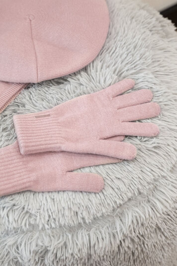 Vivisence Damen Winter Handschuhe Mit Gemütlich Stilvolle Breitem Strickbündchen Hergestellt Aus Warmem Garn Mit Wollzusatz Perfekt Für Kalte Wintertage Herbst Modell 7202, Puderrosa