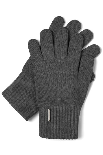 Vivisence Damen Winter Handschuhe Mit Gemütlich Stilvolle Breitem Strickbündchen Hergestellt Aus Warmem Garn Mit Wollzusatz Perfekt Für Kalte Wintertage Herbst Modell 7204, Dunkelgrau