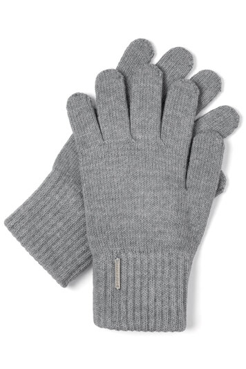 Vivisence Damen Winter Handschuhe Mit Gemütlich Stilvolle Breitem Strickbündchen Hergestellt Aus Warmem Garn Mit Wollzusatz Perfekt Für Kalte Wintertage Herbst Modell 7204, Hellgrau