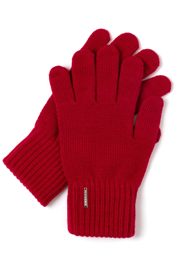 Vivisence Damen Winter Handschuhe Mit Gemütlich Stilvolle Breitem Strickbündchen Hergestellt Aus Warmem Garn Mit Wollzusatz Perfekt Für Kalte Wintertage Herbst Modell 7204, Rot