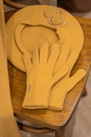 Vivisence Damen Winter Handschuhe Mit Klassische Breitem Strickbündchen Gemütlich Stilvolle Hergestellt Aus Warmes Und Weiches Wollgarn Perfekt Für Kalte Wintertage Herbst Modell 7201, Honigfarben