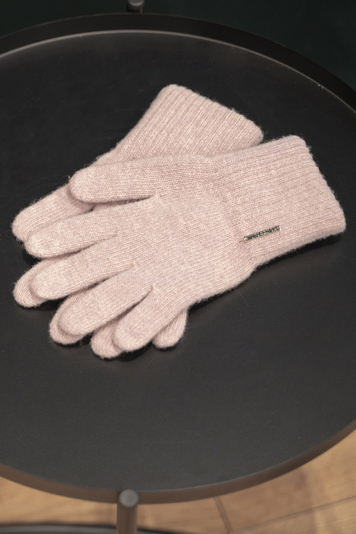 Vivisence Damen Winter Handschuhe Mit Klassische Breitem Strickbündchen Gemütlich Stilvolle Hergestellt Aus Warmes Und Weiches Wollgarn Perfekt Für Kalte Wintertage Herbst Modell 7201, Puderrosa