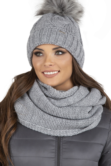 Vivisence Damen Winter Loop Schal Aus Modischer Gemütlich Wärmendem Garn Mit Doppelt Um Den Hals Tragbar Kalte Wintertage Frauen Elegante Und Sportliche Outfits Winter Herbst 7103, Hellgrau