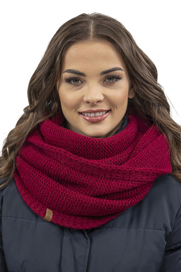 Vivisence Damen Winter Loop Schal Aus Modischer Gemütlich Wärmendem Garn Mit Doppelt Um Den Hals Tragbar Kalte Wintertage Frauen Elegante Und Sportliche Outfits Winter Herbst 7103, Weinrot