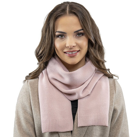 Vivisence Damen Winter Schal Aus Modischer Gemütlich Wärmendem Garn Mit Dekorativer Bindung Für Kalte Wintertage Frauen Elegante Und Sportliche Outfits Winter Herbst Modell 7104, Rosa