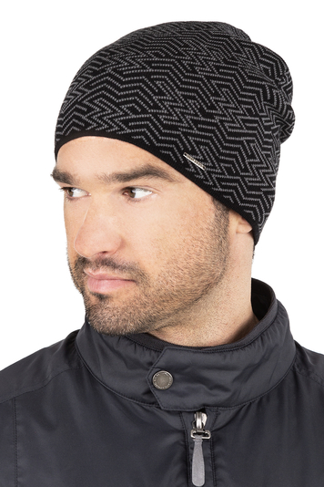 Vivisence Herren Wintermütze Kopfbedeckung warm gremustert UNI M7002