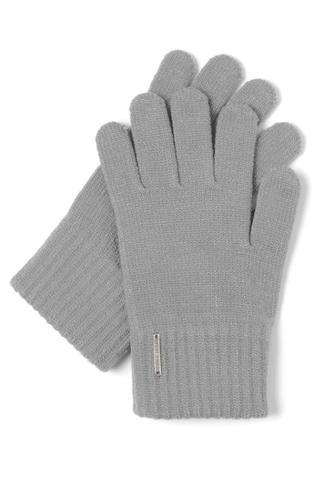 Vivisence Stilvolle Winter Damen Handschuhe Mit Breitem Strickbündchen Hergestellt Aus Warmem Garn Mit Wollzusatz Perfekt Für Kalte Wintertage, Hellgrau