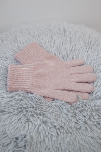 Vivisence Stilvolle Winter Damen Handschuhe Mit Breitem Strickbündchen Hergestellt Aus Warmem Garn Mit Wollzusatz Perfekt Für Kalte Wintertage, Rosa