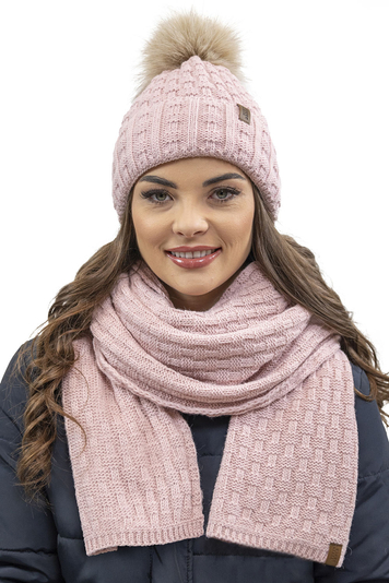 Vivisence Trendige Damen Winter Bommelmütze Mit Weichem Vlies-Innenfutter Aus Wärmendem Garn Antistatische Eigenschaften Perfekte Passform Für Kalte Wintertage Modisches Design, Rosa