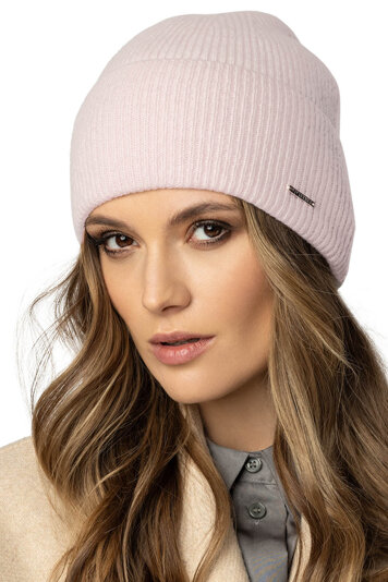 Vivisence Winter Mütze für Damen Beanie Strickmütze Mit Umschlag-Saum Ohne Innenfutter Extrem Weich Herbst Gemütlich Ideal Für Kalte Wintertage Und Outdoor-Aktivitäten Modell 7096, Puderrosa