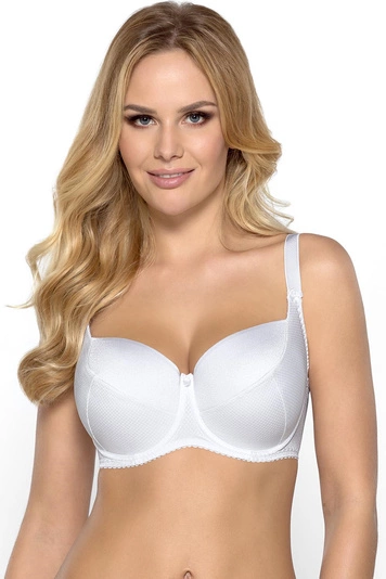 Gaia Damen Bügel BH gepolstert Dessous Unterwäsche regulierbar 281 Kate, weißes Karomuster