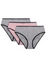 schwarzes Gummiband:grau/rosa/grau