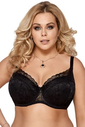 Gorsenia K448 Caren Dame Bügel BH regulierbar Voll Cups  große Brüste, Schwarz