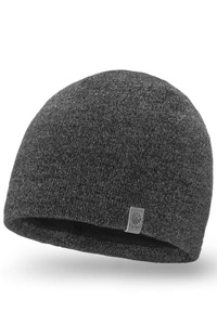 PaMaMi Herren Winter-Mütze I Gr. 56-60 cm Strickmütze I in Strickoptik mit Fleece gefüttert I Wintermütze Sportliche atmungsaktive Mütze I Wärmend Beanie, dunkelgrau melange