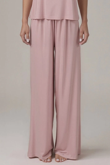 Vivisence Damen Pyjamahose Viskose Gummibund Komfort Für Die Nacht 2102, 