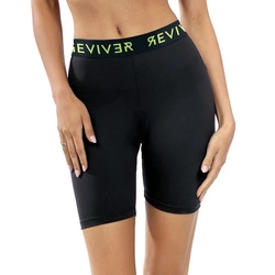 Reviver Dame Leggings  Klassisch  Bund Taille  Sport Knielang F9517, Schwarz