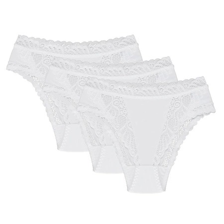 Wolbar Damen Maxi-Slip Mit Hoher Taille 3-er Pack Komfortabel Unterwäsche Spitze WB55,